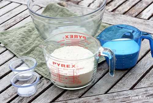 Ingredients for making homemade white cake