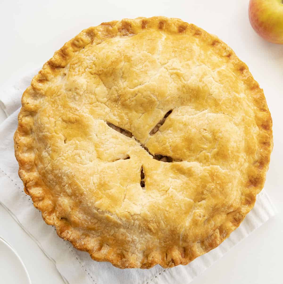 Classic Apple Pie from Overhead