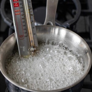 Making Syrup for Homemade Marshmallows.