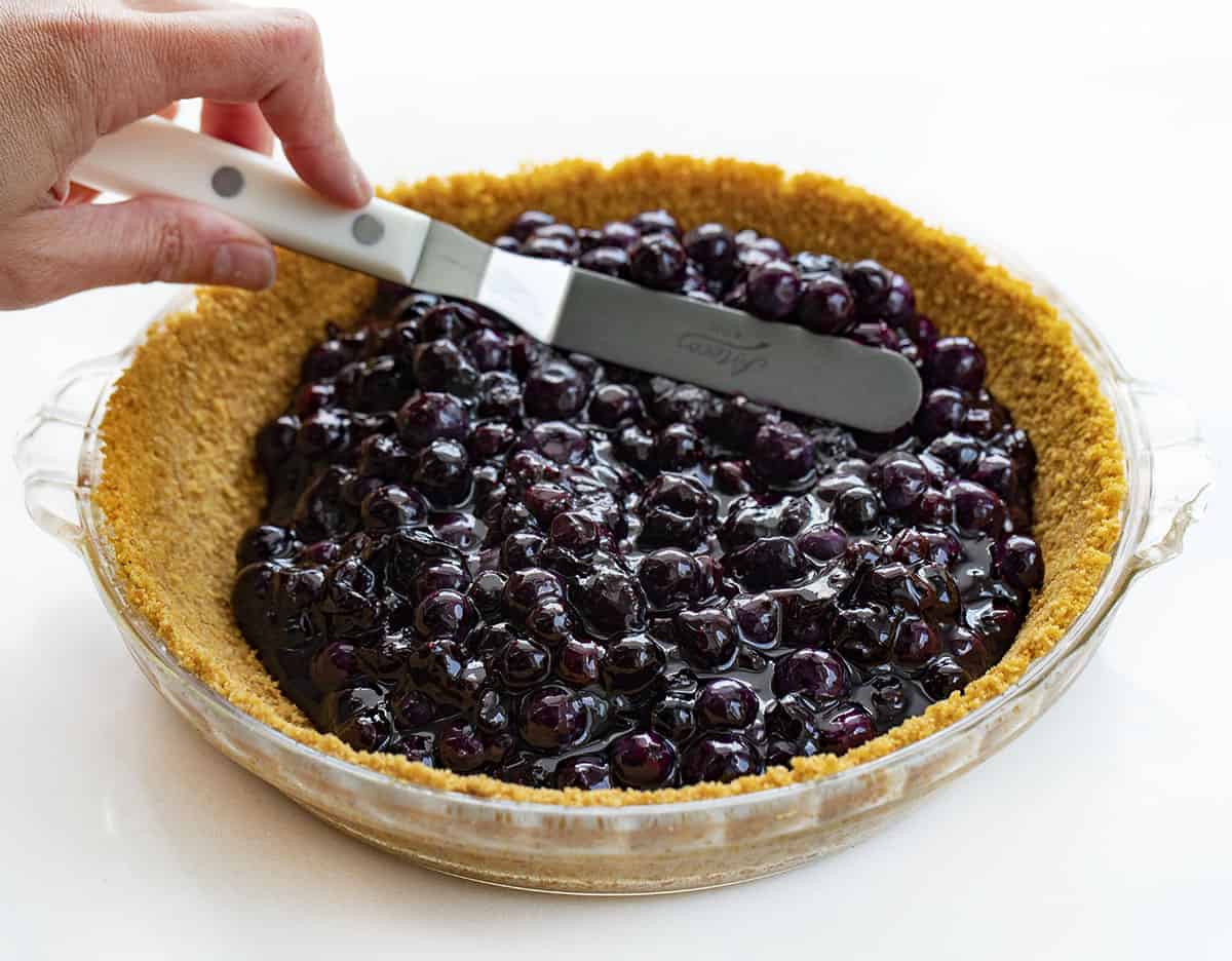 Adding Blueberries to No Bake Blueberry Pie