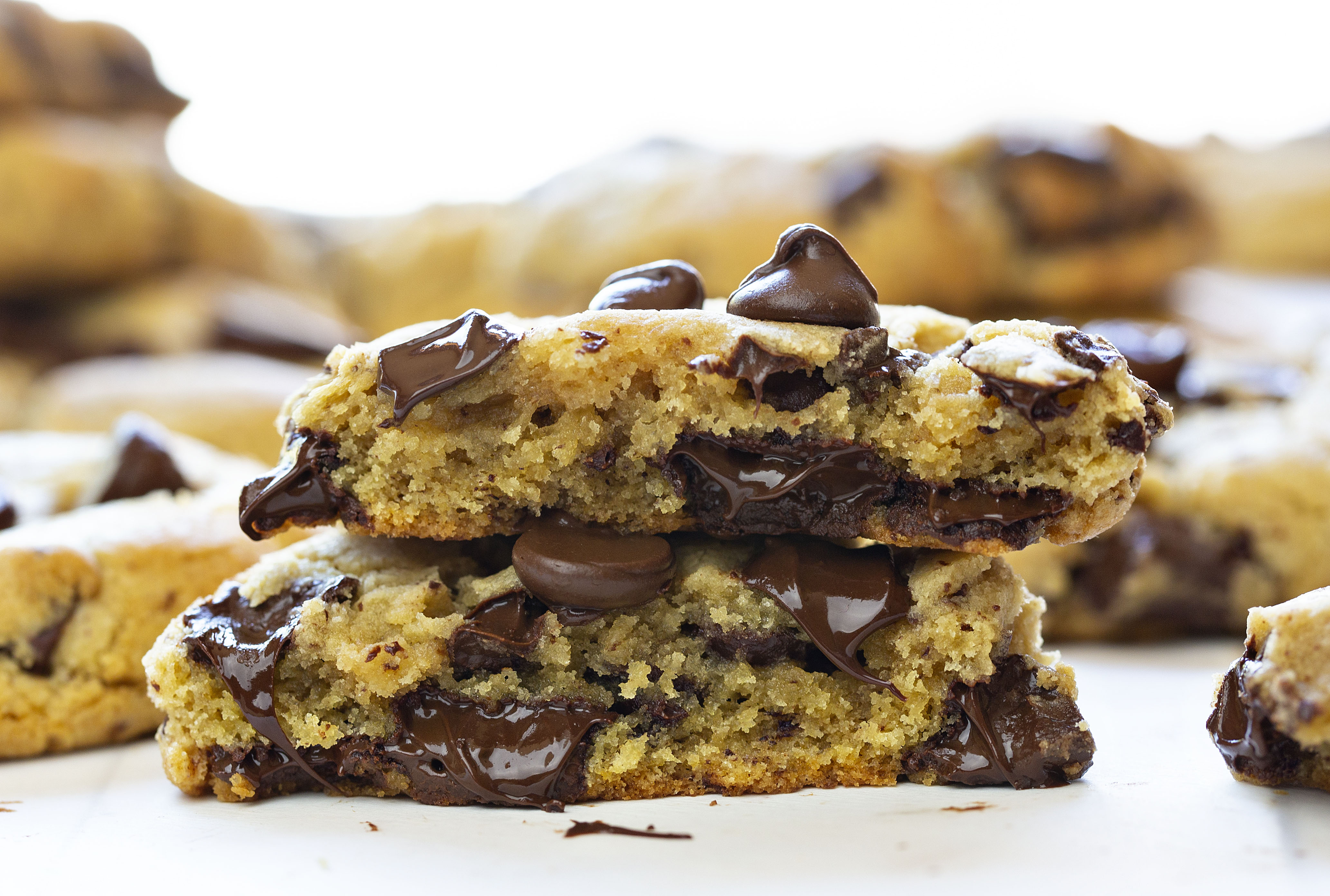 Broken in Half Chocolate Chip Cookies