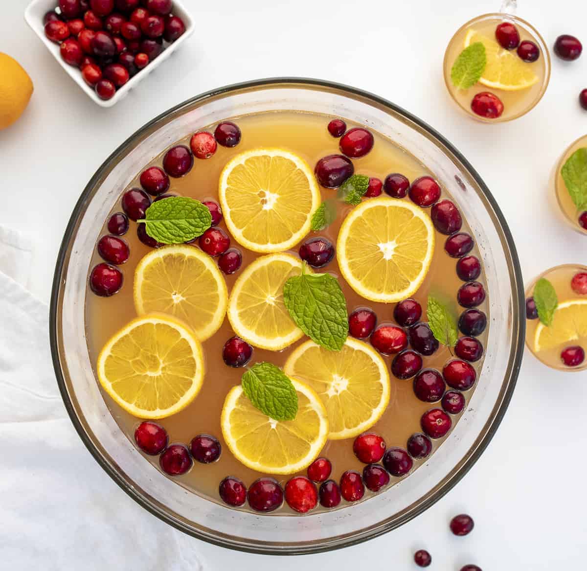 Overhead image of Fruity Christmas Punch