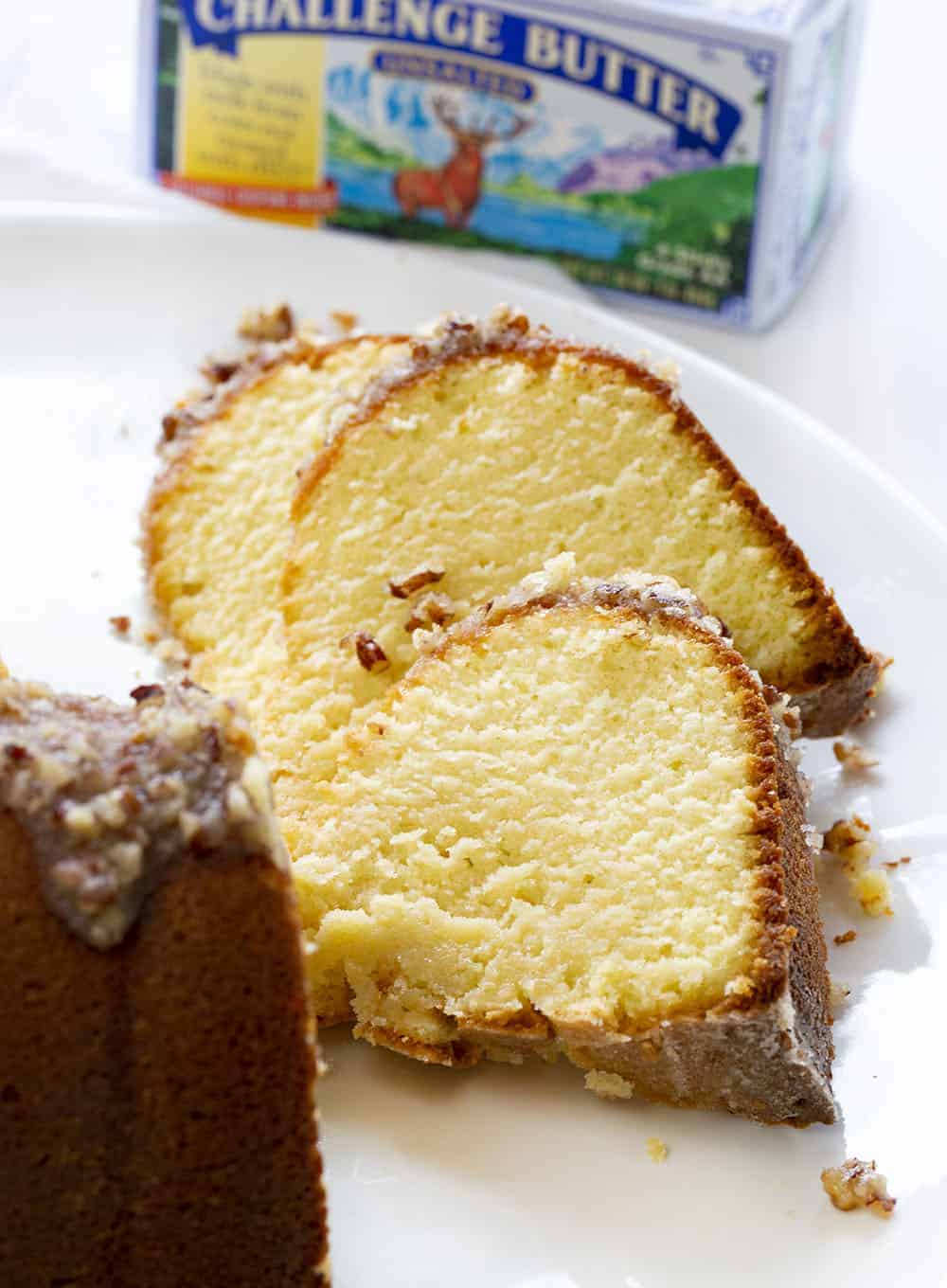 Slices of Kentucky Butter Crunch Cake