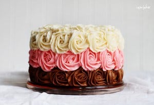 Neapolitan Rose Cake!