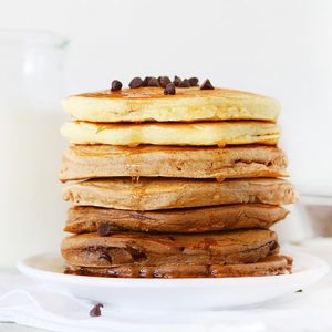 Vanilla Cinnamon Chocolate Ombre Pancakes