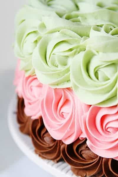 Spumoni Rosette Cake!