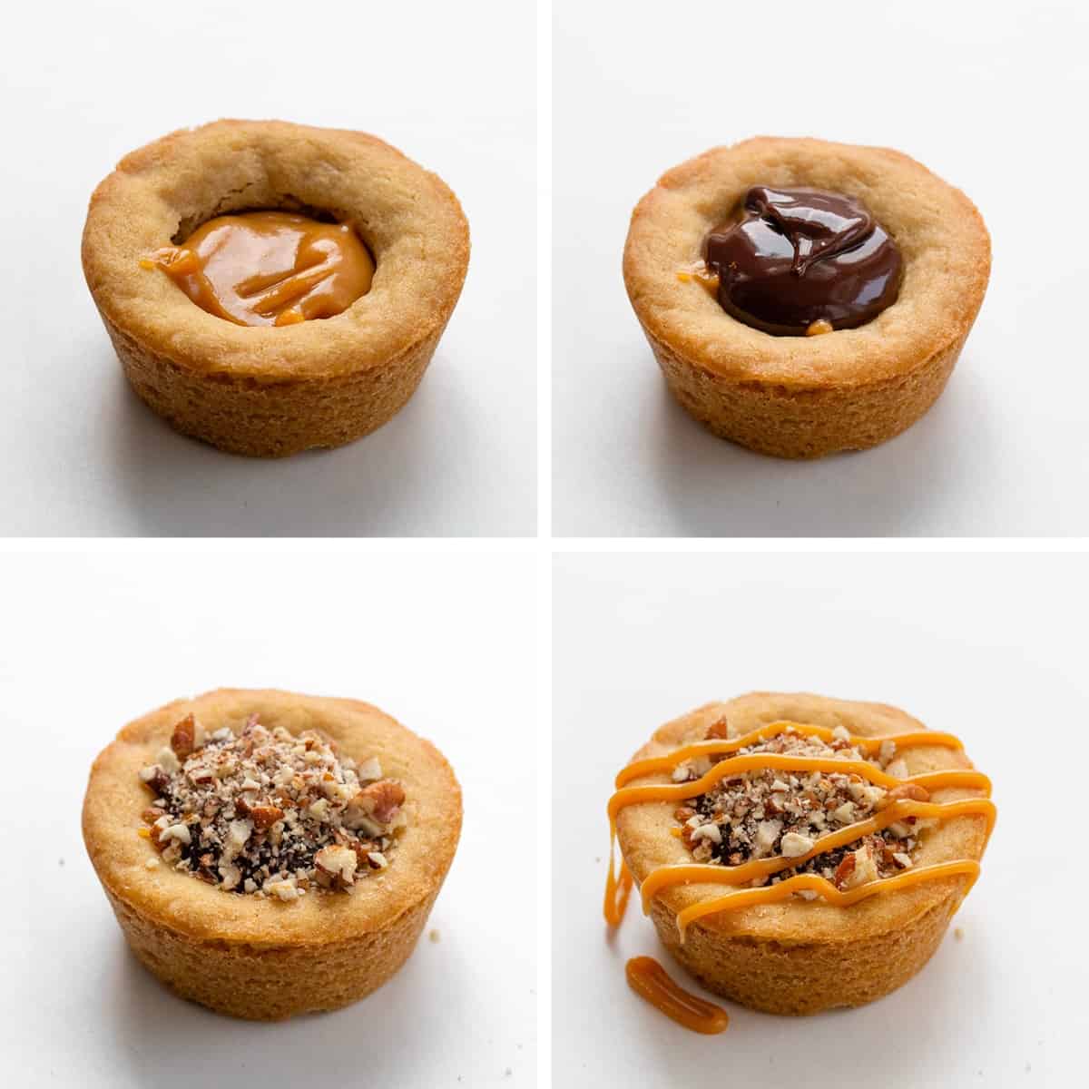 Steps for Building a Turtle Cookie Cup.